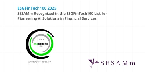 SESAMm is listed in the ESGFinTech100 2025 list