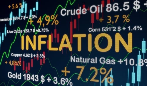 Inflation and commodities financial data art