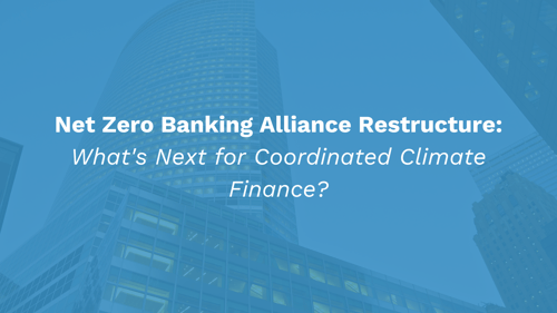 Net Zero Banking Alliance Restructure