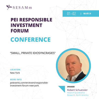 Robert speaker at PEI Responsible Investment Forum