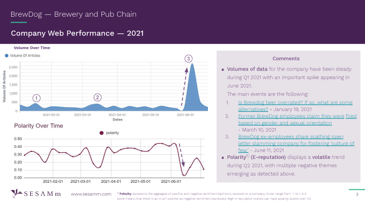 Company web performance