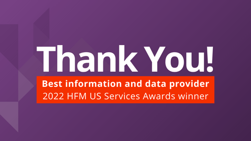 Thank you! 2022 HFM US Services Awards winner
