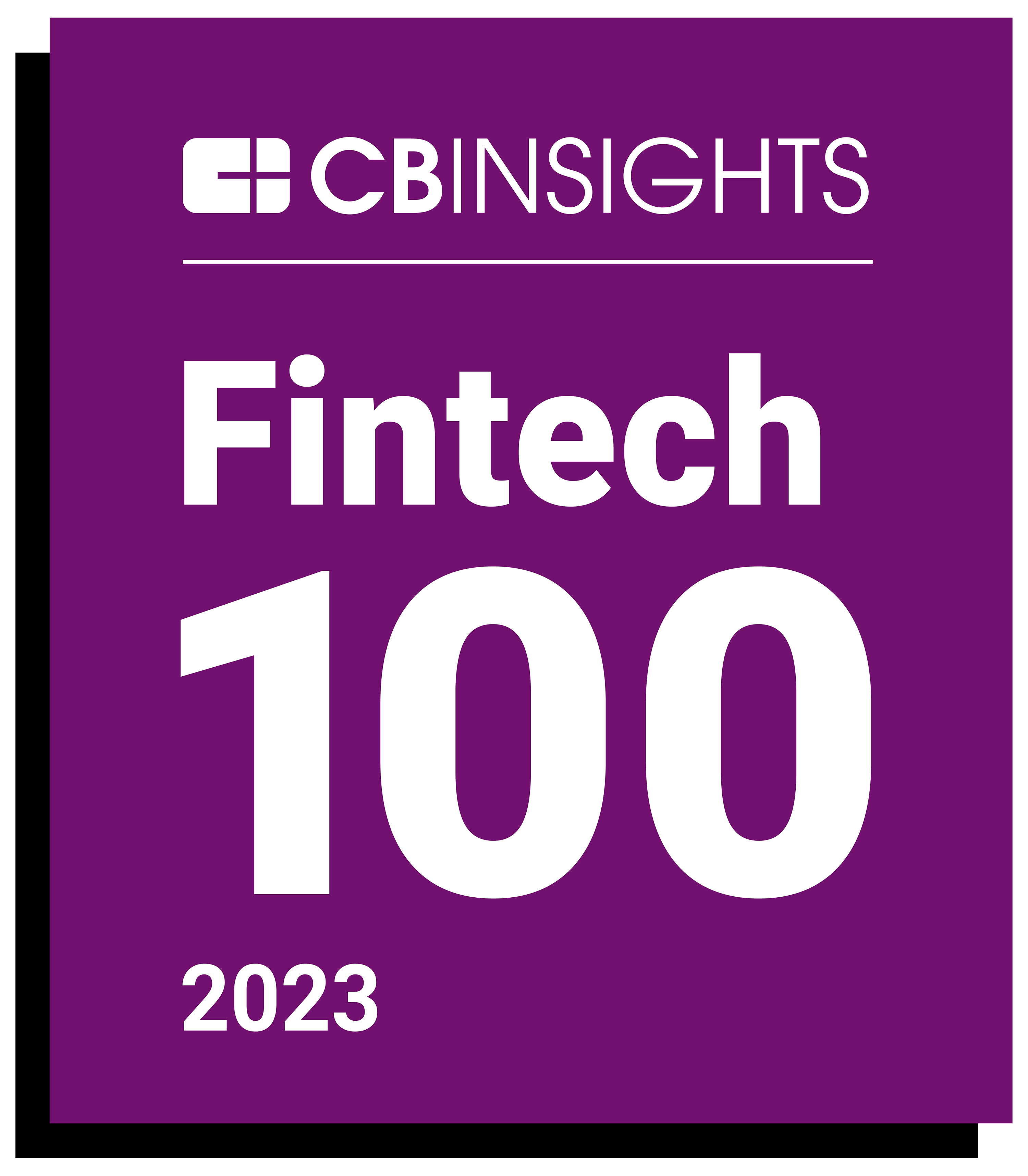 CB Insights Fintech 100 badge 2023